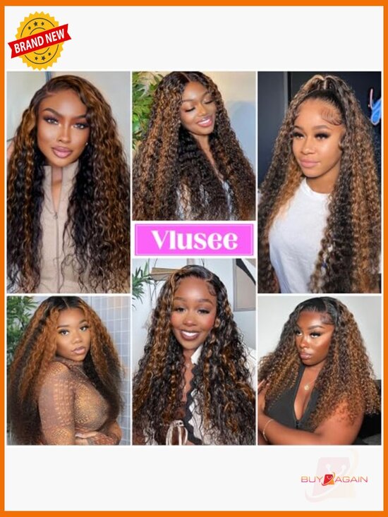 Glueless Curly Human Hair Wig 5x5 Lace Front Pre-Plucked Pre-Cut main image 6